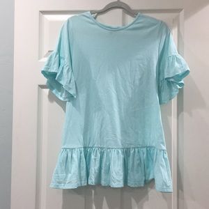 Ruffled maternity tee
